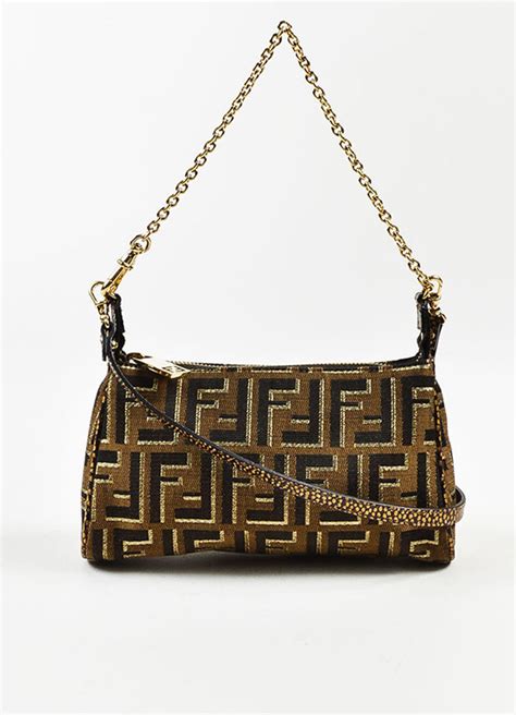 fendi mini zucca chain crossbody bag|Fendi zucca shopper.